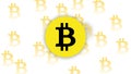Bitcoin Vector White Yellow Money