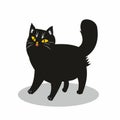 Black fat cat Royalty Free Stock Photo