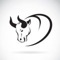 Vector image of an bull head design Royalty Free Stock Photo
