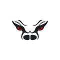 Vector image of an bull head on white background Royalty Free Stock Photo