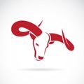 Vector image of a bull head Royalty Free Stock Photo