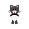 Cartoon cute cat black Royalty Free Stock Photo
