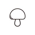 Cartoon cute champignon vector outline