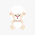 Cartoon cute sheep sitting