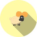 Vector image of cartoon sheep