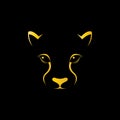 Vector image of an cheetah face Royalty Free Stock Photo