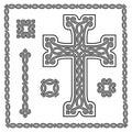 Cristian cross with interlaced ornament