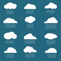 Vector image of cloud and rain Royalty Free Stock Photo