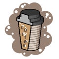 Vector image. A cup of coffee.