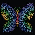 Vector image of decorative abstract butterfly Royalty Free Stock Photo