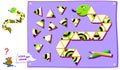 Logic puzzle game for young children. Need to find the place for all triangles and draw them correctly.