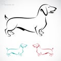 Vector image of an dog (Dachshund) Royalty Free Stock Photo