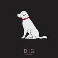 Vector image of an dog labrador Royalty Free Stock Photo