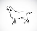 Vector image of an dog labrador