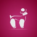 Vector image of an Dog Poodle Royalty Free Stock Photo