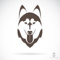 Vector image of an dog siberian husky Royalty Free Stock Photo