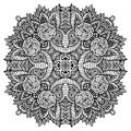 Vector Image Doodle, drawing for coloring the mandala. Magen Da