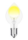 Vector image, drawing electric lamp filament with white background Royalty Free Stock Photo