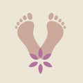 Vector image of feet