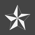 Vector image five-pointed star. Star on black background