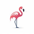 Flamingo Logo Design: Playful And Minimalistic Vector Illustration Royalty Free Stock Photo