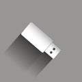 Vector image flash drive. usb flash drive vector icon. Vector icon with shadow design.