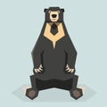 Flat polygonal Sun Bear