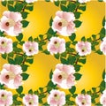 Vector image. Flowers - decorative composition. Wallpaper. Seamless pattern.