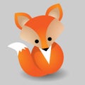 Vector image of a fox design