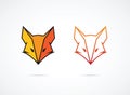 Vector image of an fox face design Royalty Free Stock Photo