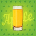 Vector image of fresh apple juice