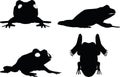 Vector Image - frog silhouette on white background