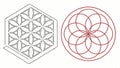 Geometric shapes pattern, abstract design elements vector design Generative AI Royalty Free Stock Photo
