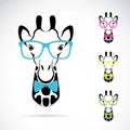 Vector image of a giraffe glasses