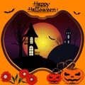 Vector Image. Halloween. Use printed materials, signs, items, websites, maps, posters, postcards, packaging.