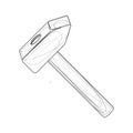 Image of a hammer Isolated on white background. Concept. Tool. Royalty Free Stock Photo