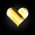 Vector image of a heart of gold Royalty Free Stock Photo