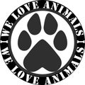 We love animals logo