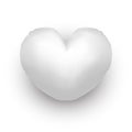 Vector image of heart-shaped pillow for branding.