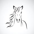 Vector image of a horse head design on white background, Horse Logo. Wild Animals.