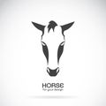 Vector image of a horse head design on white background. Royalty Free Stock Photo