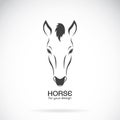 Vector image of a horse head design on white background. Royalty Free Stock Photo