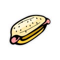 Vector image of Hot dog