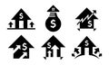 House prices growth icon vector image Royalty Free Stock Photo