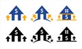 House prices growth icon vector image Royalty Free Stock Photo