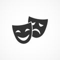 Vector image icon theater masks.Vector art.