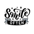 Vector image with inscription - smile often