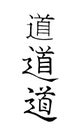 Vector image of Japanese kanji hieroglyph - Judo