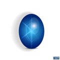 Jewelry gemstone. Blue star sapphire Royalty Free Stock Photo