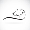 Vector image of an Labrador dogs head. Royalty Free Stock Photo